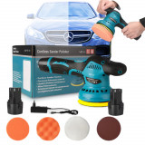 Set slefuitoare fara fir, Autocise, 8 viteze variabile, 2 acumulatori 12V, 125mm, albastru, 27.5x18cm