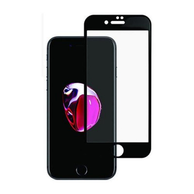 Folie Sticla Tempered Glass iPhone 7+ iPhone 8+ Black 4D/5D full glue Fullcover foto