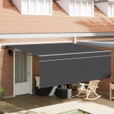 Cortina Retractabilă Portocalie și albă 350x250 cm Poliester