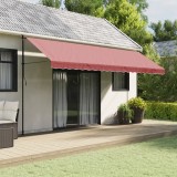 vidaXL P&acirc;nză de rezervă fald copertină, vișiniu 5 m dungi 367778