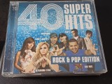 CD 2XCD Various &ndash; 40 SUPER HITS ROCK -ROCK &amp; POP EDITION (EX)