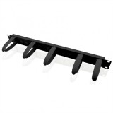 Organizator pentru cabinet 19&quot; 1U cu inele verticale/orizontale Negru, Value 26.99.0346