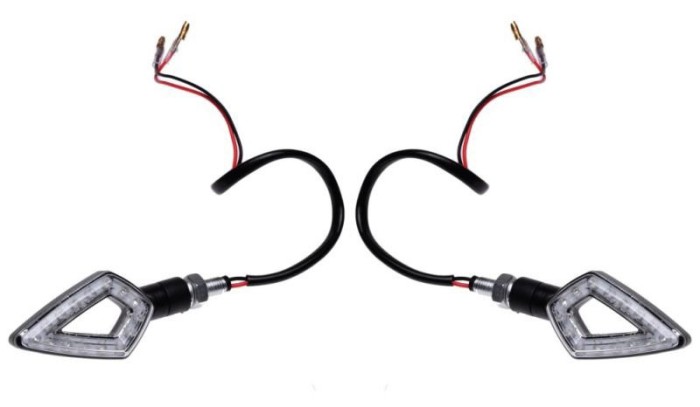 Set 2 lampi semnalizari LED, carcasa neagra, 12v 1W Cod Produs: MX_NEW AM1398