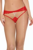 LIV485-3 Chilot brazilian din dantela cu decupaj si strasuri - Livia Corsetti, L/XL, S/M, Cofashion Marc Massimo