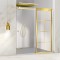 Paravan dus cu usa glisanta Glissando Gold, model Mode auriu, sticla clara securizata, pentru nisa cu latime intre 122-140x205 cm