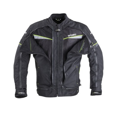 Geaca Moto Barbati W-TEC Progair Negru/Galben Florescent, S foto
