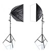 Lampa dubla Softbox, Comitso, 50 cm x 70 cm, 2 x 85W, 2 x Trepied 230 cm