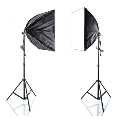 Lampa dubla Softbox, Comitso, 50 cm x 70 cm, 2 x 85W, 2 x Trepied 230 cm foto