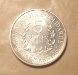 GUINEEA AFRICANA 5 SYLIS 1971 UNC / SPLENDID