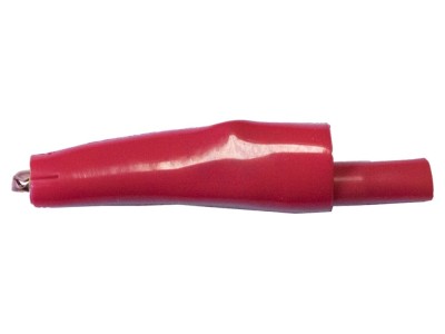 Conector bornă crocodil roșie 10A foto
