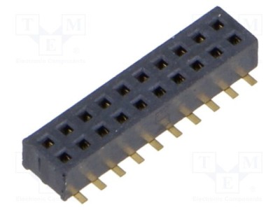 Conector şiruri pini mamă 20 PIN 1,27mm aurit SMT SAMTEC foto