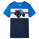 Tricou pentru copii, albastru si bleumarin, 140 GartenMobel Dekor, vidaXL