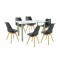 Set de masă Midori 6+1 negru