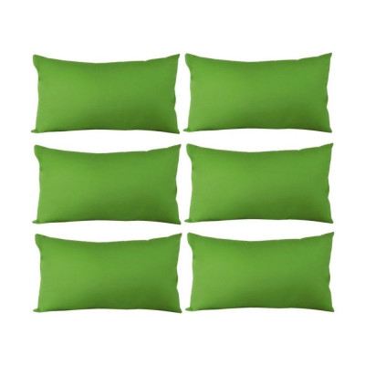 Set 6 Perne decorative dreptunghiulare, 50x30 cm, pline cu Puf Mania Relax, culoare verde foto