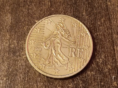 C50 - Moneda foarte veche - 50 euro centi - Franta - 1999 foto