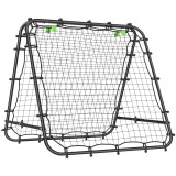 HOMCOM Plasa de fotbal pliabila din PE si oțel, cu unghi reglabil si cuie, 100x95x90 cm, albastru | Aosom Romania