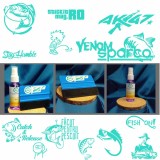 Cumpara ieftin Set 13 Stickere Auto Turcoaz Premium pentru Pescari , StickItMag