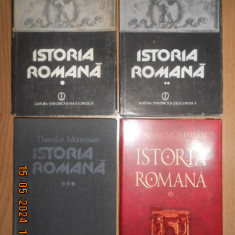 Theodor Mommsen - Istoria Romana 4 volume 1987-2009, ed. cartonata, set complet
