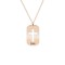 Crux - Colier personalizat dog tag cruciulita decupata din argint 925 placat cu aur roz