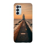 Husa compatibila cu Oppo Find X5 Pro model Manitowoc Lighthouse, Silicon, TPU, Viceversa, Transparent, Carcasa