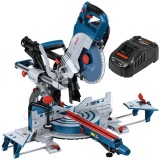 Bosch GCM 18V-216 DC + GAL 1880 CV - Fierastrau circular stationar fara acumulatori Li-Ion 18 V - Ah 216x30 mm + Incarcator acumulatori