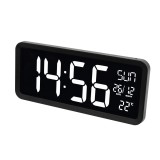 Ceas gigant de masa /perete cu LED cu termometru 37x16x3.9cm Home LTCJUMBO