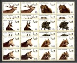 Romania.1976 Animale de vanat bloc 4 TR.168