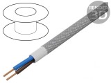 Cablu electric textil gri 2x0.5mm2 50m