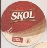 L1 - suport pentru bere din carton / coaster - Skol