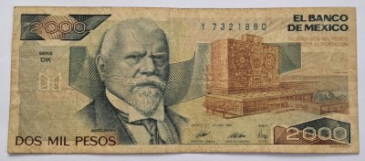 Mexic, 2000 Pesos 1989 foto