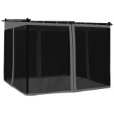 Cumpara ieftin Foisor cu pereti din plasa, antracit, 3x3 m, otel