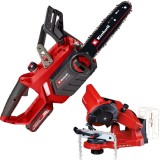 Einhell GE-LC 18/25-1 Li Kit PXC + GE-CS 18 Li PXC - Drujba cu 1 acumulator Li-Ion 18 V 3 Ah 25 cm 4.3 m/s + Masina de ascutit lanturi