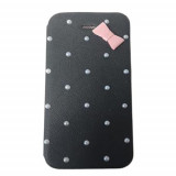 Husa Telefon Flip Book Apple iPhone 4 Black Pearls