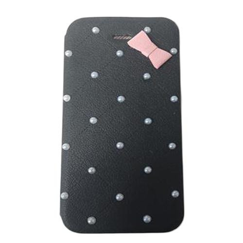 Husa Telefon Flip Book Apple iPhone 4 Black Pearls