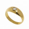 Inel din aur galben 18K cu diamant natural, circumferinta 58 mm