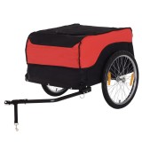 HOMCOM 65 &times; 61 &times; 39 cm Carucior pentru bicicletă - Remorcă pentru bicicletă Roșu/Nero | Aosom Romania