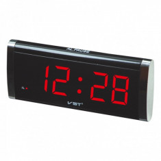 Ceas Digital Display LCD Rosu Alarma Functie Memorare Ora 220V VST730 foto