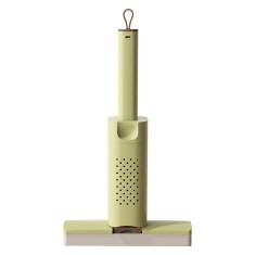 Mini mop, flippy, pentru uz casnic, sistem autostoarcere, portabil, mop cu burete, rotire 180&Acirc;&deg;,15 x 27.5 cm, verde