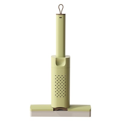 Mini mop, flippy, pentru uz casnic, sistem autostoarcere, portabil, mop cu burete, rotire 180&amp;Acirc;&amp;deg;,15 x 27.5 cm, verde foto