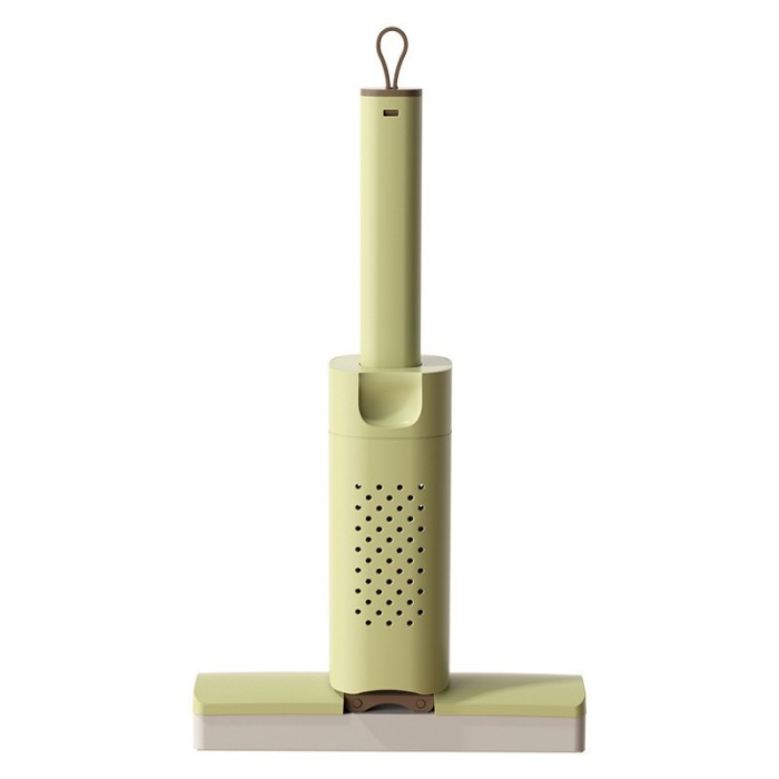 Mini mop, flippy, pentru uz casnic, sistem autostoarcere, portabil, mop cu burete, rotire 180&Acirc;&deg;,15 x 27.5 cm, verde