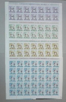 TIMBRE ROM&amp;Acirc;NIA LP701/1969 C.E. de BOX - SET 4COLI 25 de timbre MNH foto