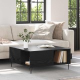 vidaXL Masă de cafea Stejar negru 80 x 80 x 36.5 cm Lemn compozit