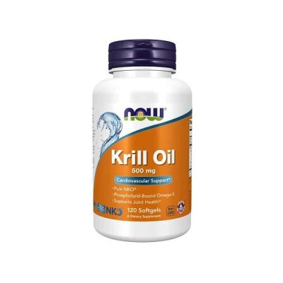 Krill Oil Neptune (Ulei Krill) NKO 500 miligrame 120 capsule Now Foods foto