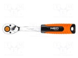 Clichet 1/4 cu comutator 155mm 90 dinți NEO TOOLS