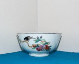 Bol ornamental (won) portelan chinezesc pictat manual - Famille rose style - marcaj Zhōnggu&oacute; zh&igrave;z&agrave;o Made in China