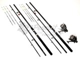 Kit 2 Lansete Feeder 3.6m Cu 2 Mulinete Long Cast Si Baitrunner