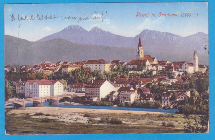 (87) CARTE POSTALA AUSTRO-UNGARIA - KRANJ IN GRINTAVEC (AZI IN SLOVENIA)