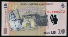 x539 BANCNOTA 10 LEI 2005 aUNC fara indoituri doar urme de rulare prin bancomat foto