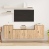 Cumpara ieftin Set dulap TV, 3 piese, stejar sonoma, lemn prelucrat