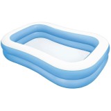 Piscina Gonflabila Copii DELINY, 203x152x48 cm, 540L, Albastra, Ovala, Vinil